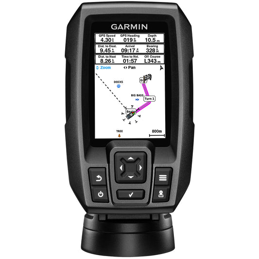 Garmin STRIKER™ 4 Fishfinder Worldwide Version w/77/200kHz - 4-Pin Transducer w/Transom & Trolling Motor Mounts